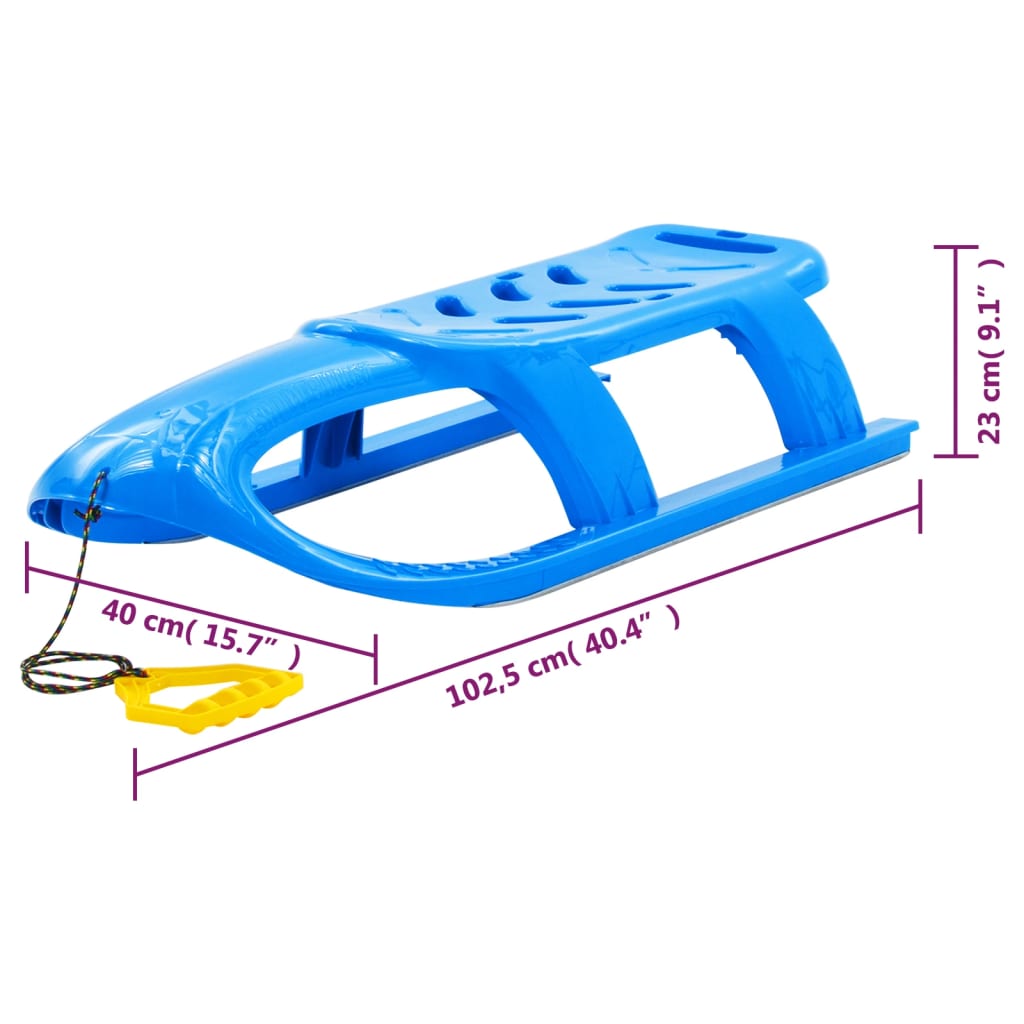 Luge pour enfants bleu 102,5x40x23 cm polypropylène