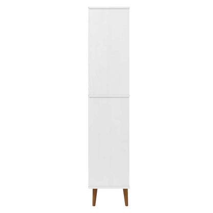Bücherregal MOLDE Weiß 85x35x170,5 cm Massivholz Kiefer