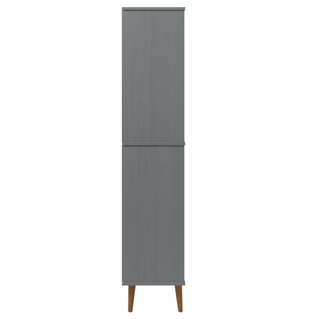 Bookcase MOLDE Grey 85x35x170.5 cm Solid Pine Wood
