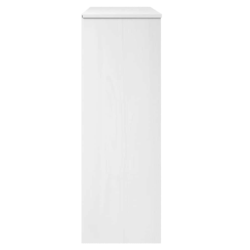 Highboard-Oberteil MOLDE Weiß 90x35x100 cm Massivholz Kiefer