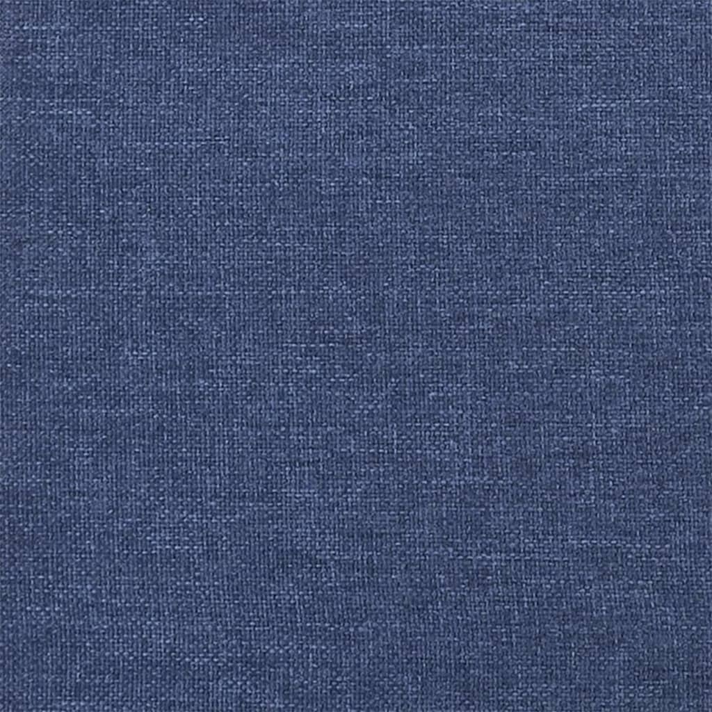 Boxspringbett mit Matratze Blau 100x200 cm Stoff