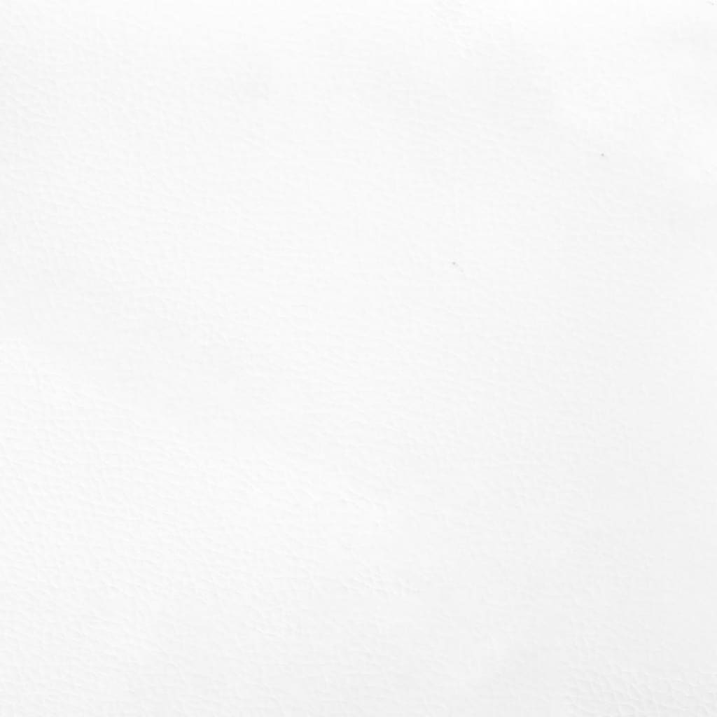 Lit à sommier tapissier avec matelas blanc 90x200 cm en similicuir