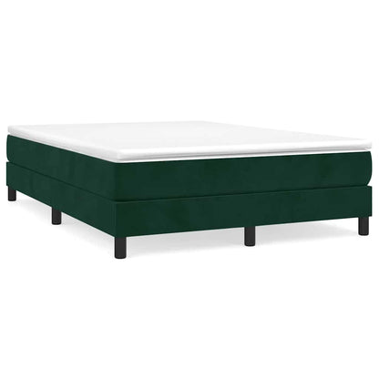Boxspringbett mit Matratze Dunkelgrün 140x200 cm Samt