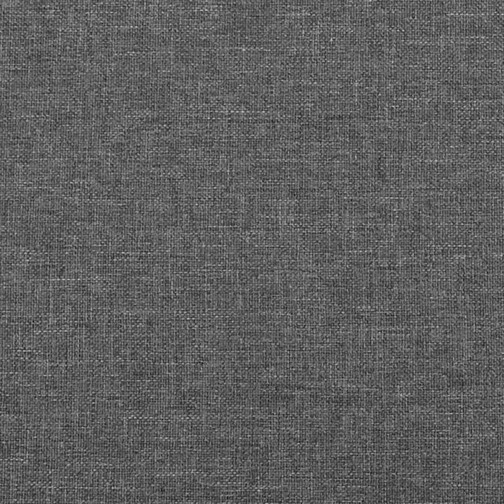 Boxspringbett mit Matratze Dunkelgrau 120x200 cm Stoff