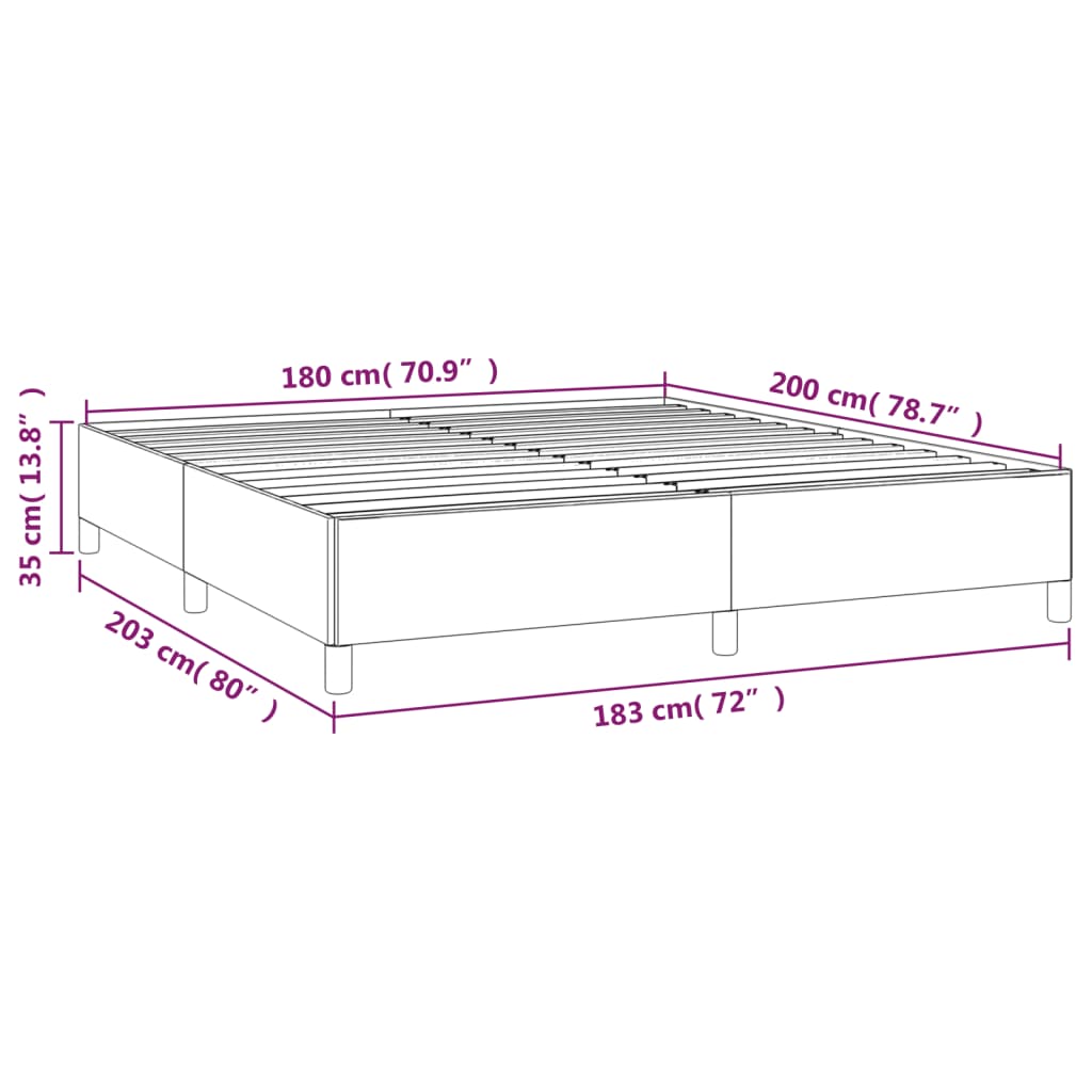 Boxspringbett mit Matratze Dunkelbraun 180x200 cm Stoff