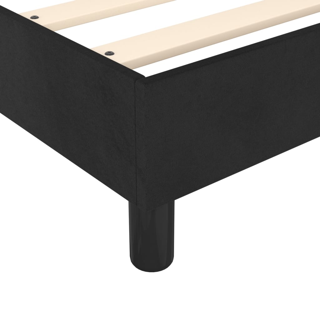 Box spring bed with mattress black 160x200 cm velvet