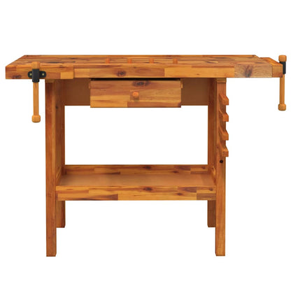 Werkbank mit Schublade und Schraubstöcken 124x52x83 cm