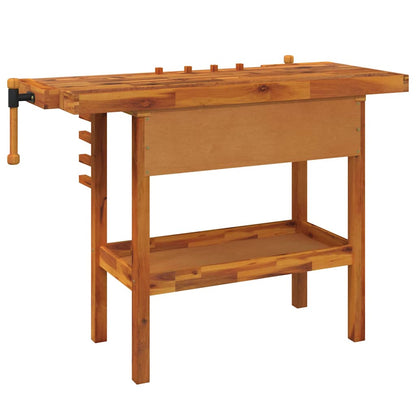 Werkbank mit Schublade und Schraubstöcken 124x52x83 cm