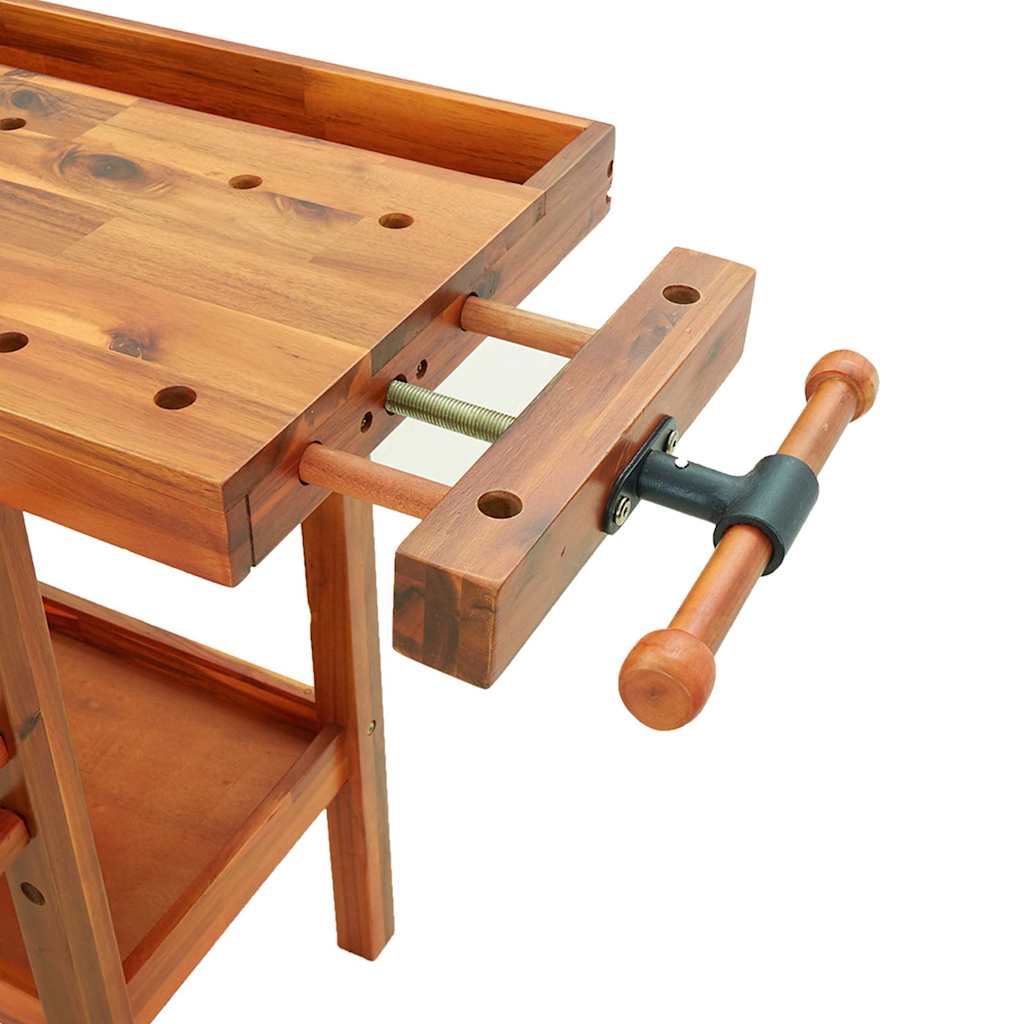 Werkbank mit Schublade und Schraubstöcken 124x52x83 cm