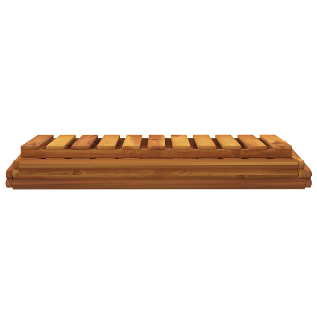 Klappregal 3 Böden Braun 70x31x63 cm Massivholz Akazie