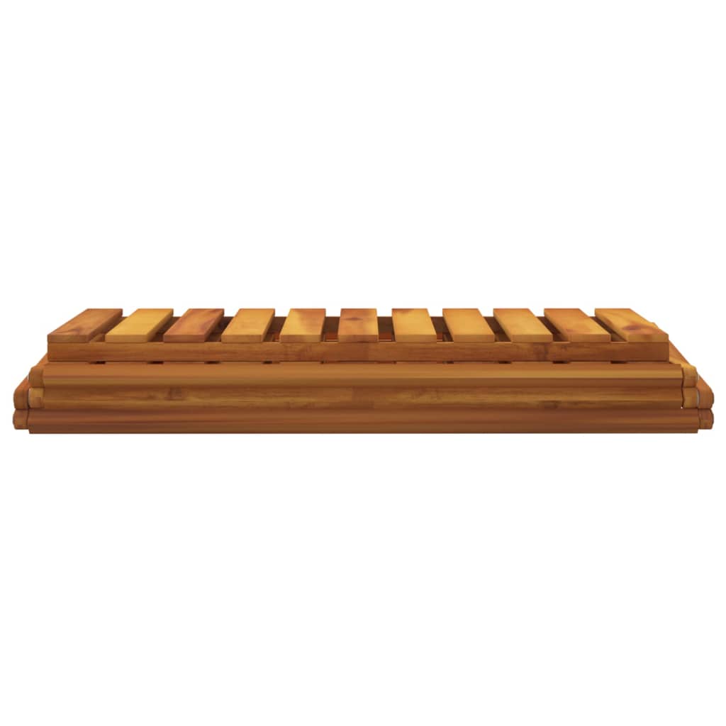 Klappregal 3 Böden Braun 70x31x63 cm Massivholz Akazie
