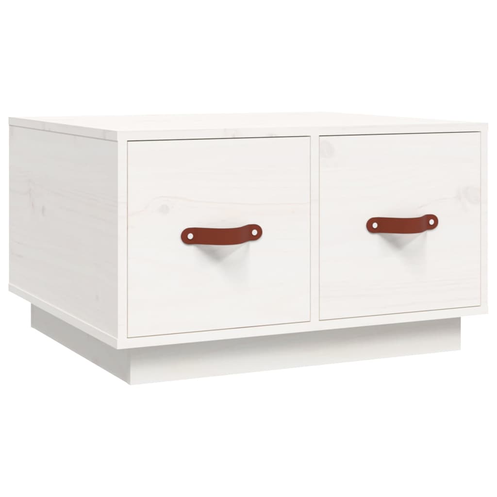 Coffee Table White 60x53x35 cm Solid Pine