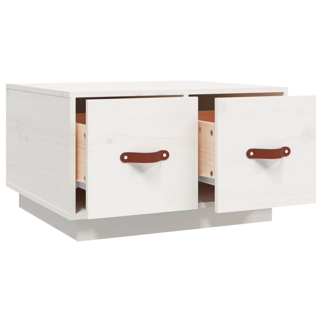 Coffee Table White 60x53x35 cm Solid Pine