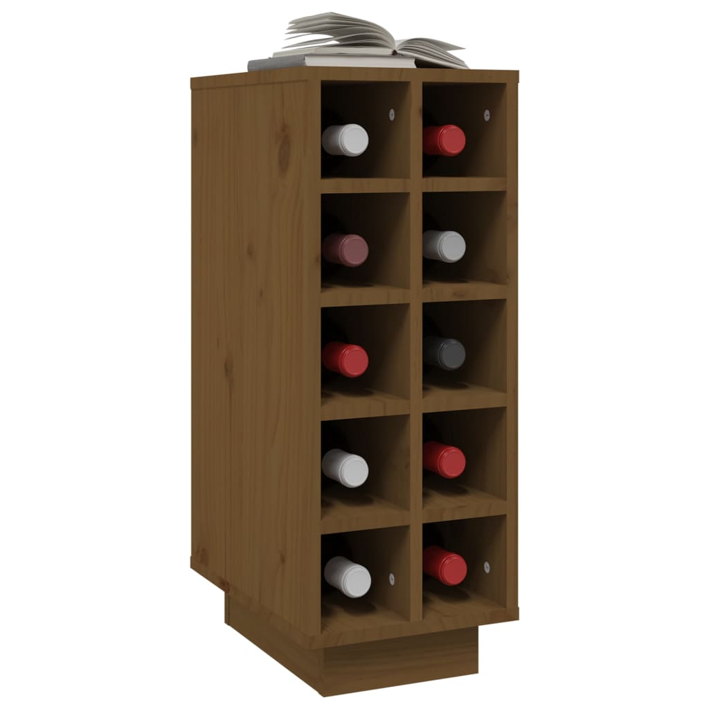 Weinregal Honigbraun 23x34x61 cm Massivholz Kiefer