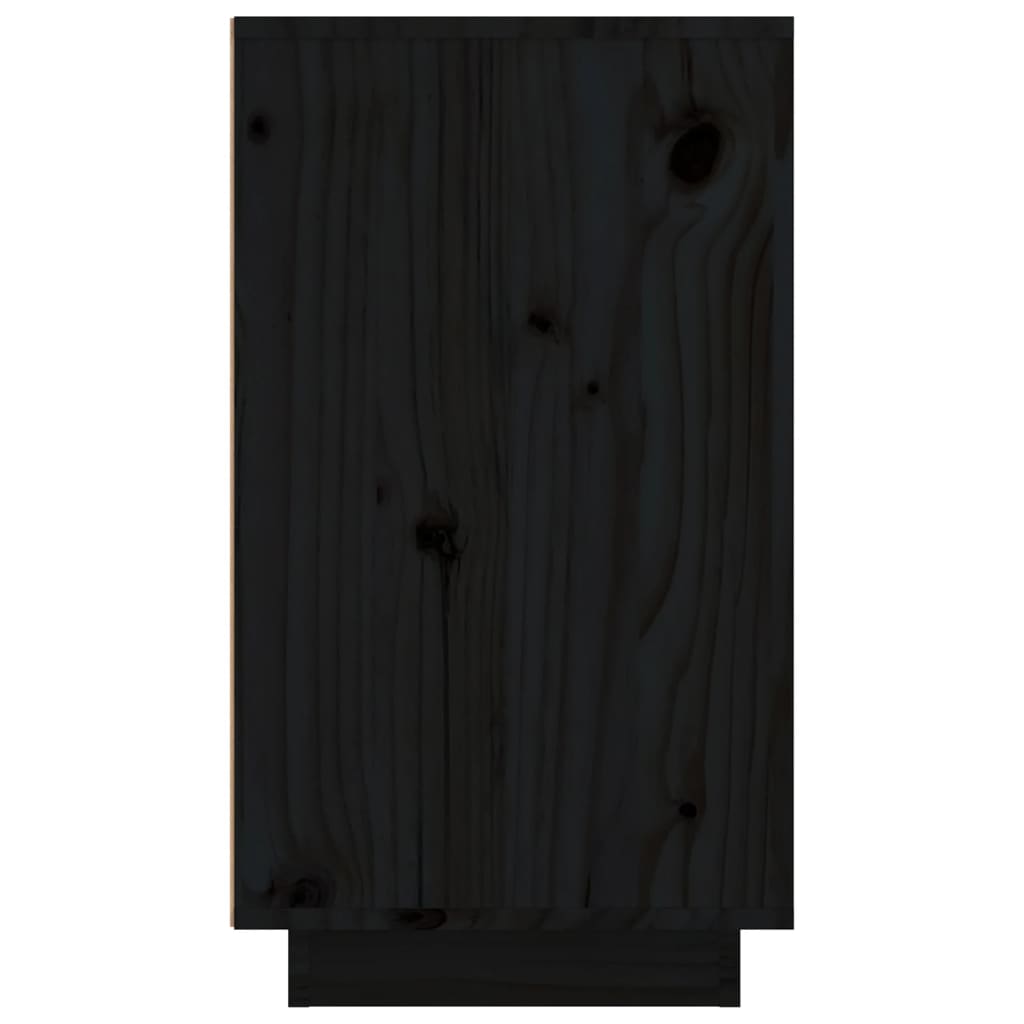 Weinregal Schwarz 23x34x61 cm Massivholz Kiefer