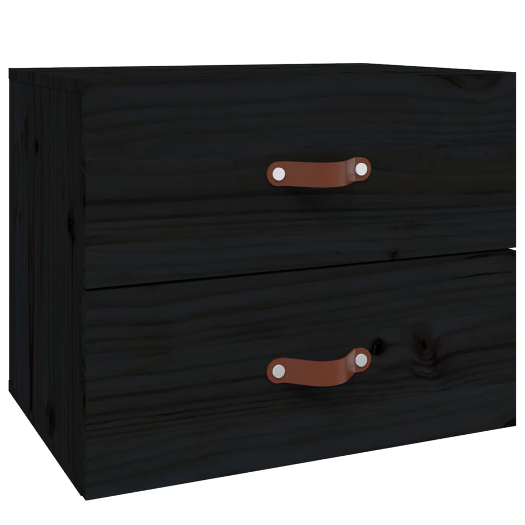 Tables de chevet murales 2 pcs. Noir 50x36x40 cm