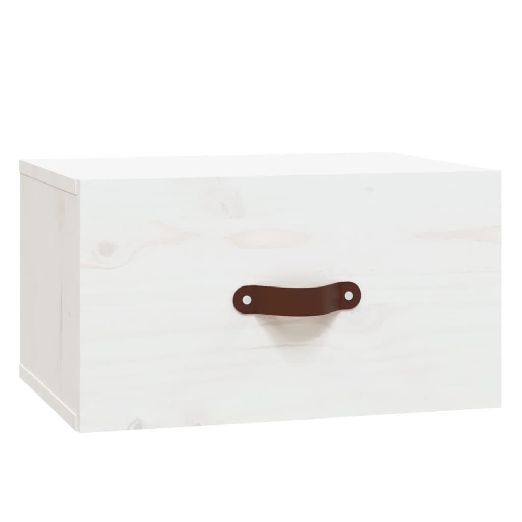 Table de chevet murale blanche 40x29,5x22 cm