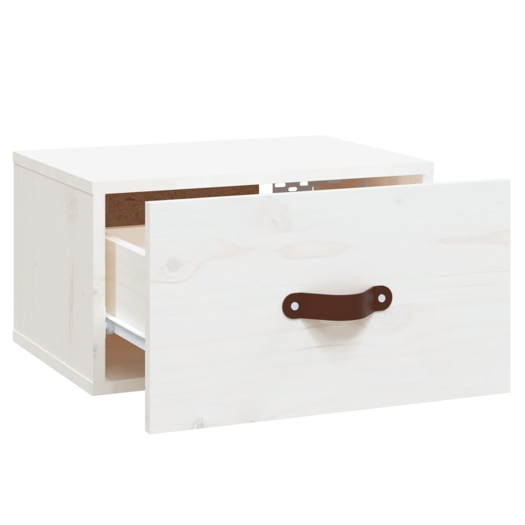 Table de chevet murale blanche 40x29,5x22 cm