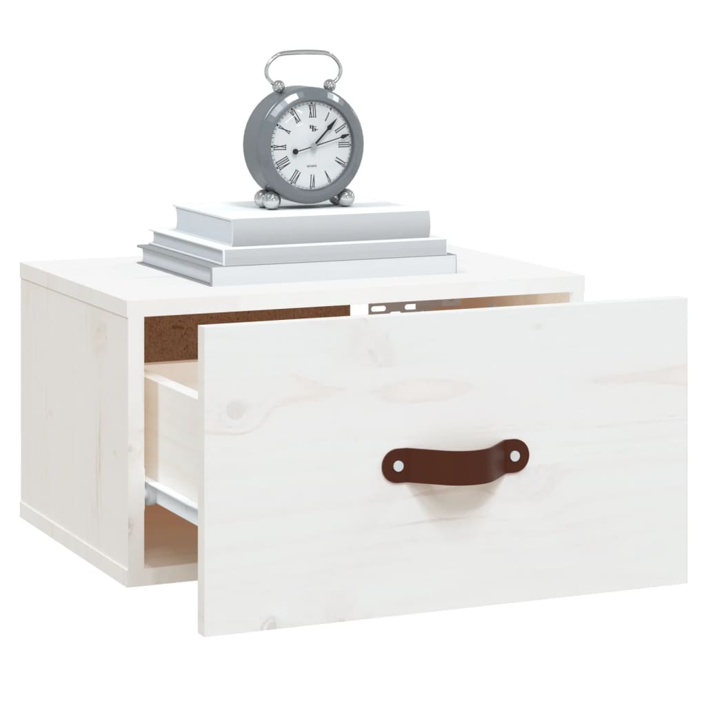 Tables de chevet murales 2 pcs. Blanc 40x29,5x22 cm