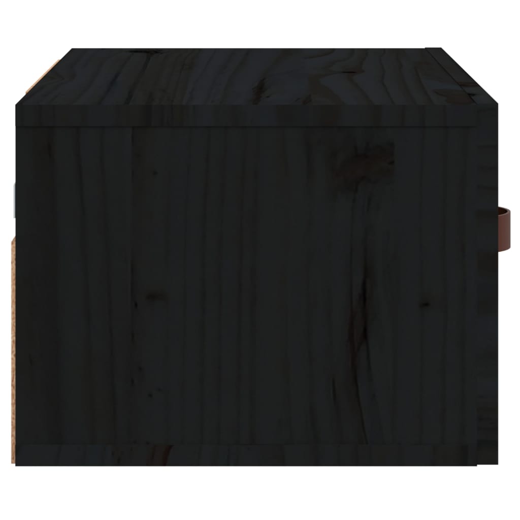 Table de chevet murale noire 40x29,5x22 cm