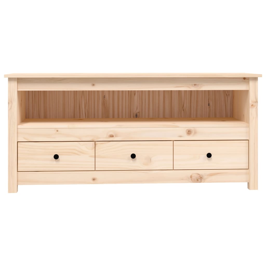 Meuble TV 114x35x52 cm en bois de pin massif