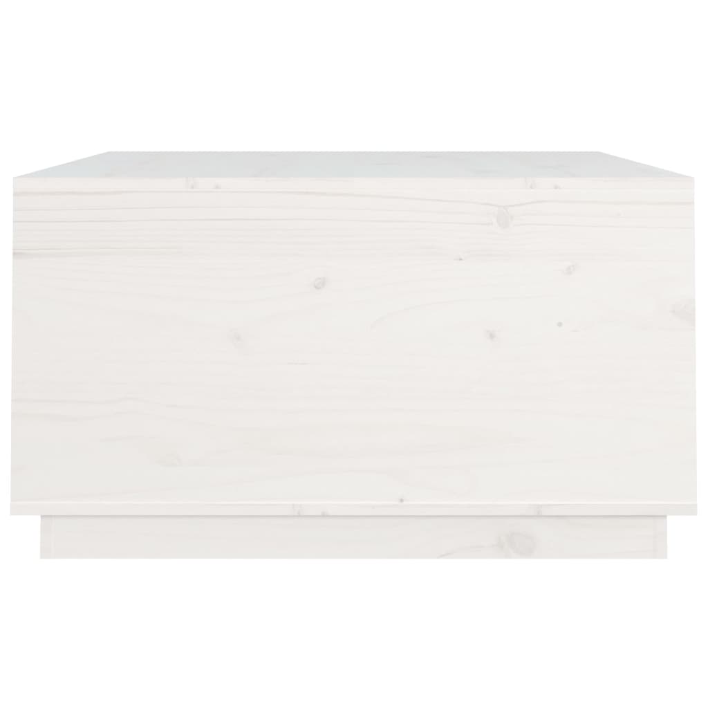 Coffee Table White 80x80x45 cm Solid Pine