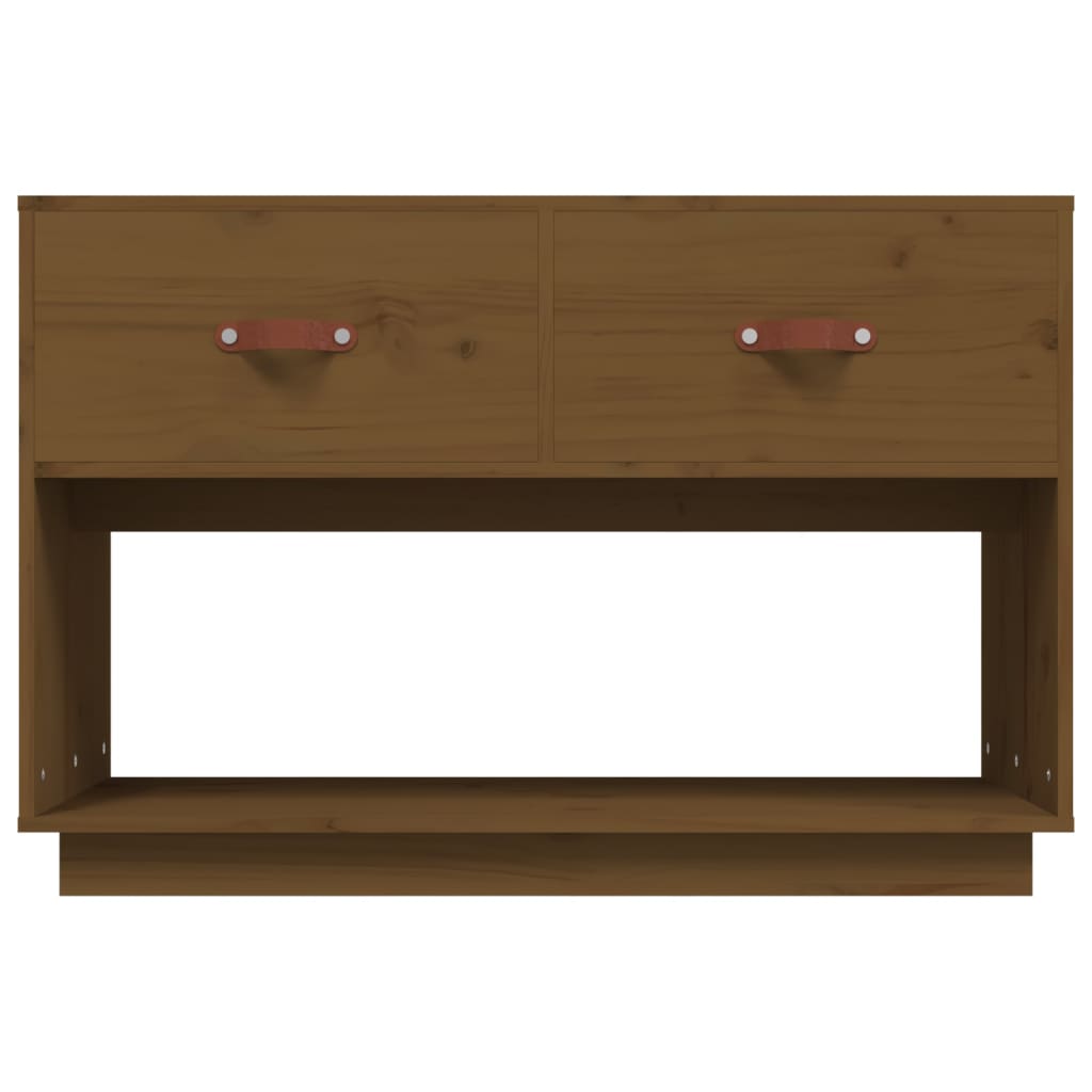 Meuble TV marron miel 90x40x60 cm en bois de pin massif