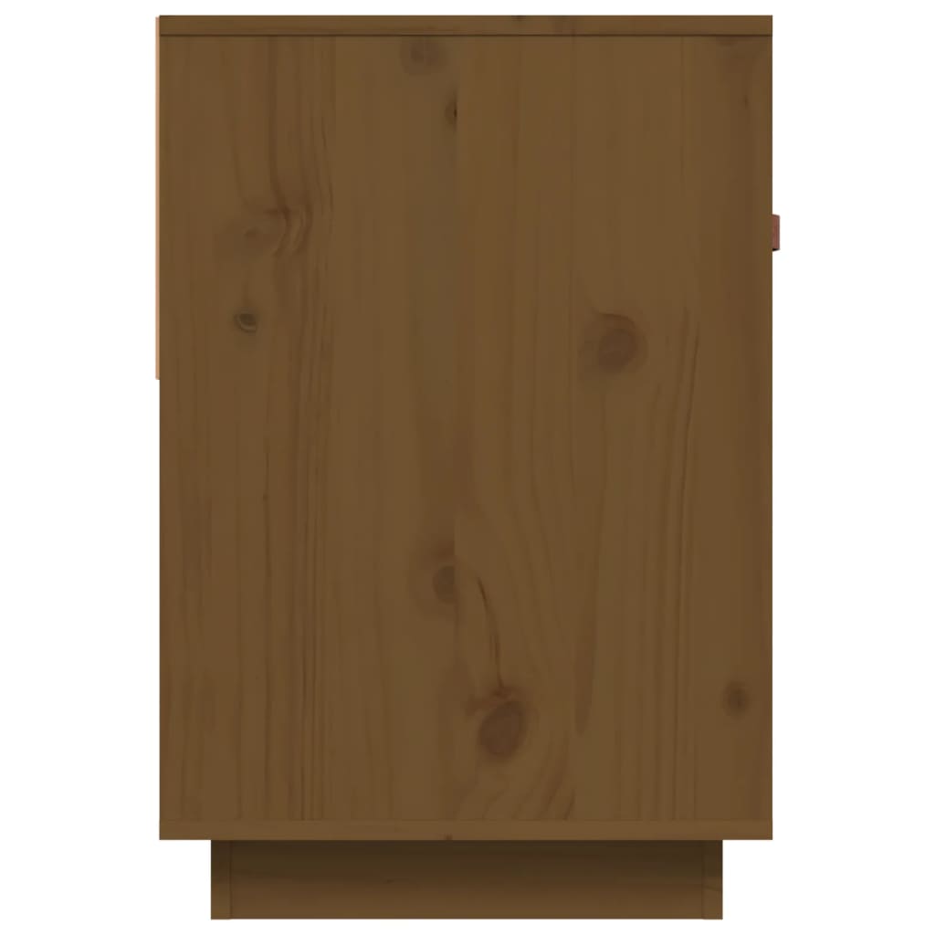 Meuble TV marron miel 90x40x60 cm en bois de pin massif
