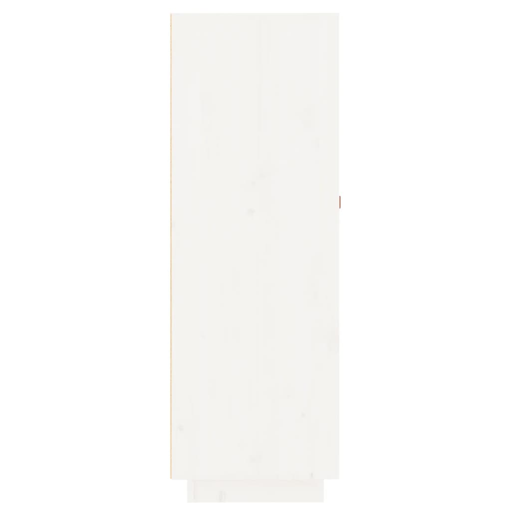 Weinregal Weiß 45x34x100 cm Massivholz Kiefer