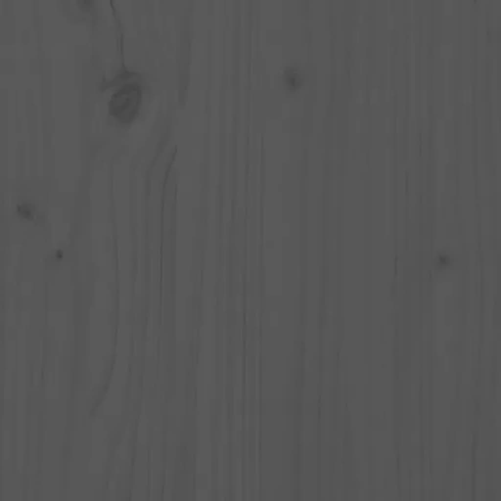 Weinregal Grau 45x34x100 cm Massivholz Kiefer