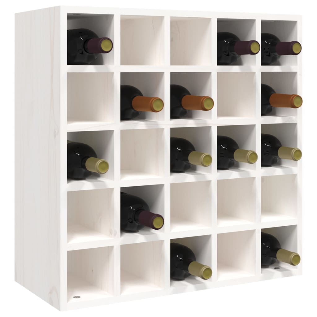 Casier à vin blanc 56x25x56 cm en pin massif