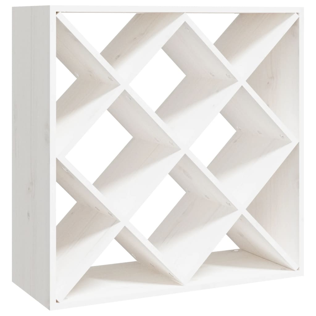 Casier à vin blanc 62x25x62 cm en bois de pin massif