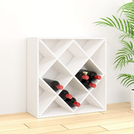 Casier à vin blanc 62x25x62 cm en bois de pin massif