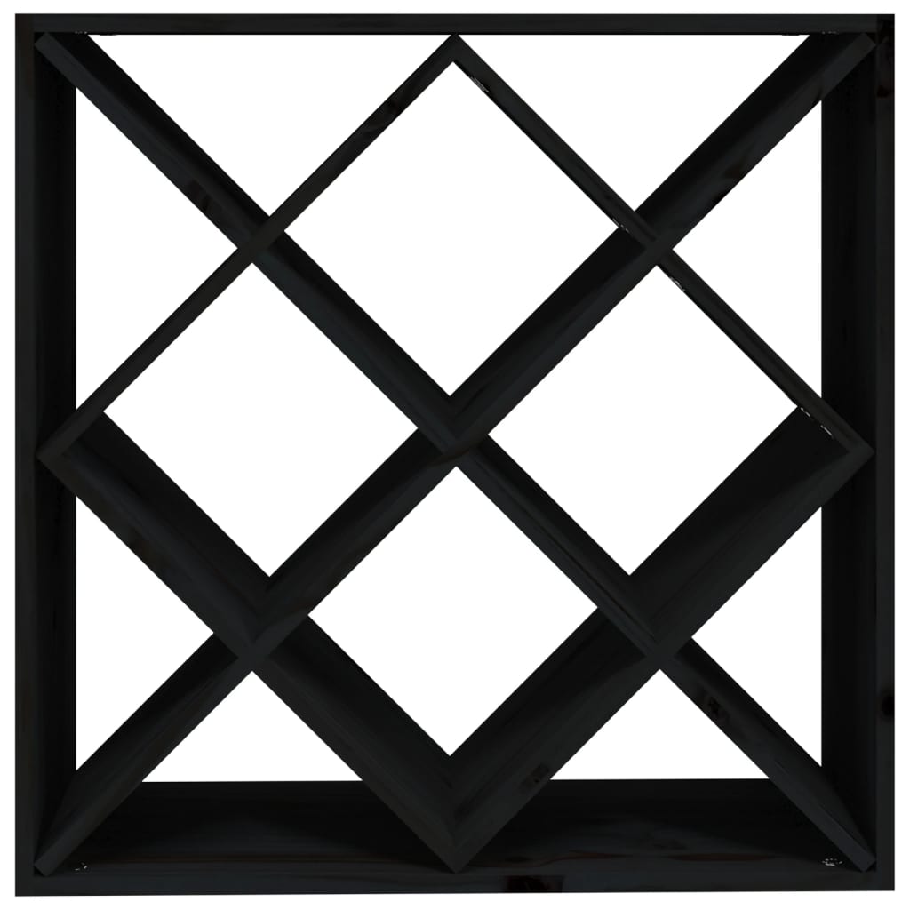 Weinregal Schwarz 62x25x62 cm Massivholz Kiefer