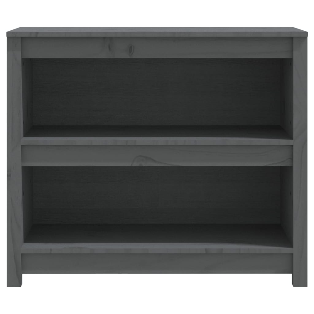Bookshelf Grey 80x35x68 cm Solid Pine