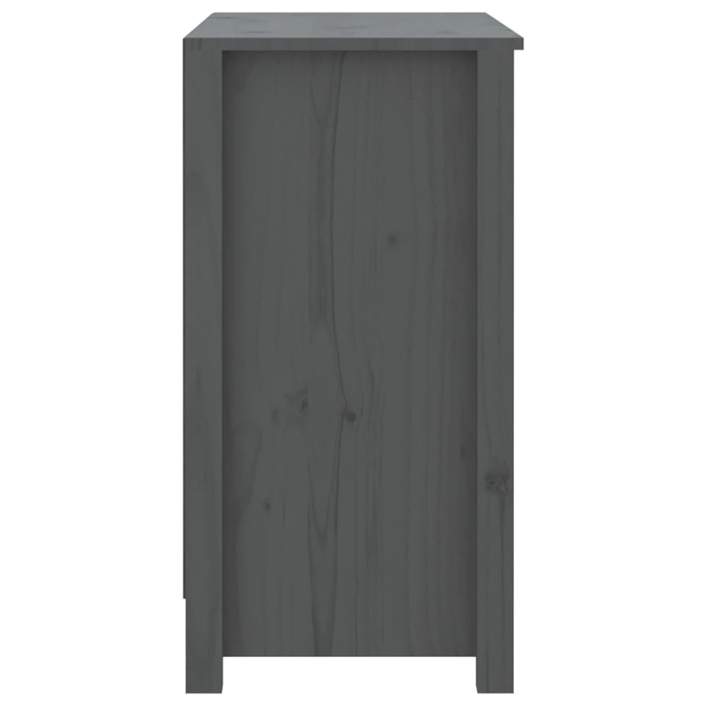 Bookshelf Grey 80x35x68 cm Solid Pine