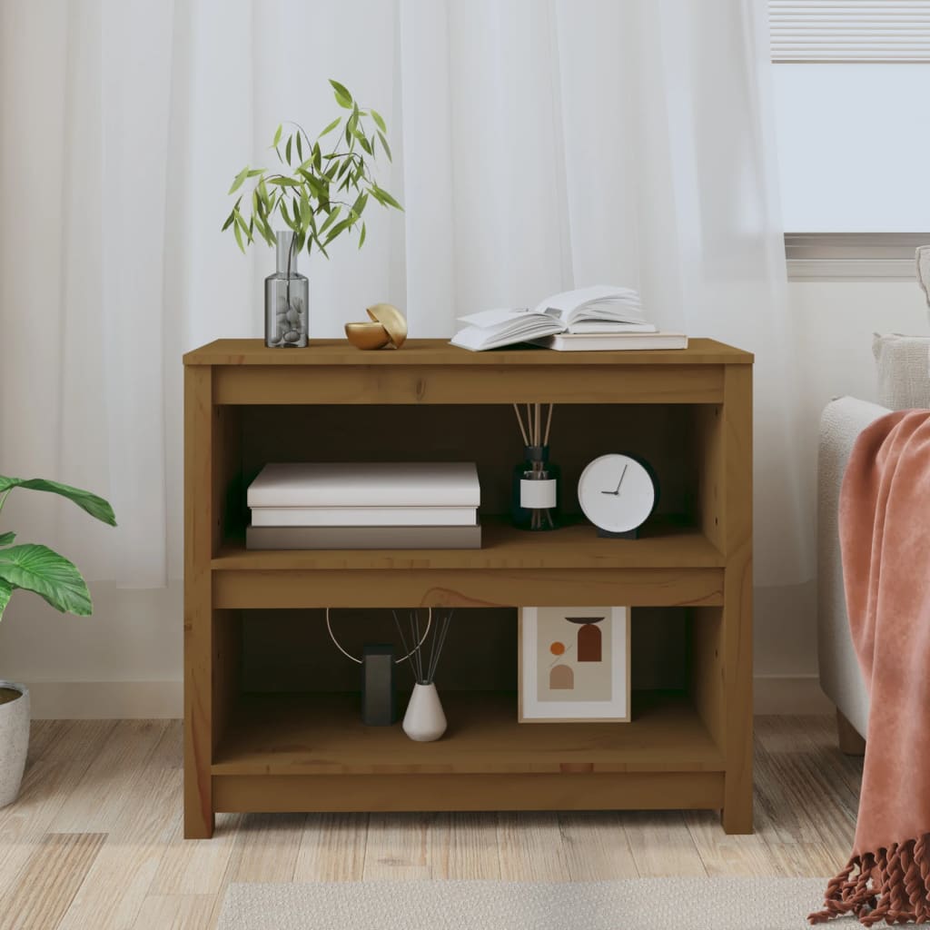 Bookshelf Honey Brown 80x35x68 cm Solid Pine
