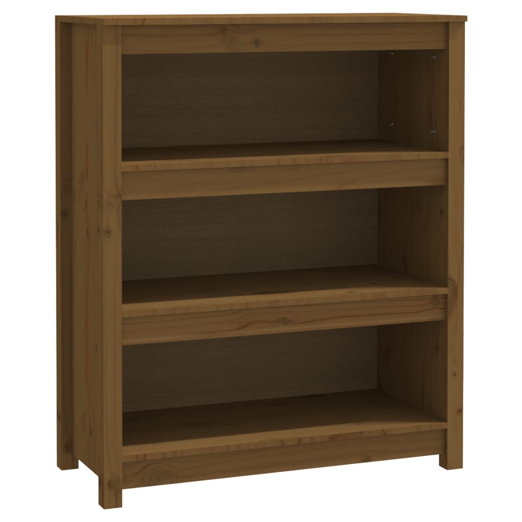 Bookshelf Honey Brown 80x35x97 cm Solid Pine