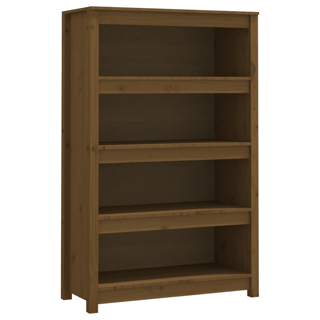 Bookshelf Honey Brown 80x35x126 cm Solid Pine Wood