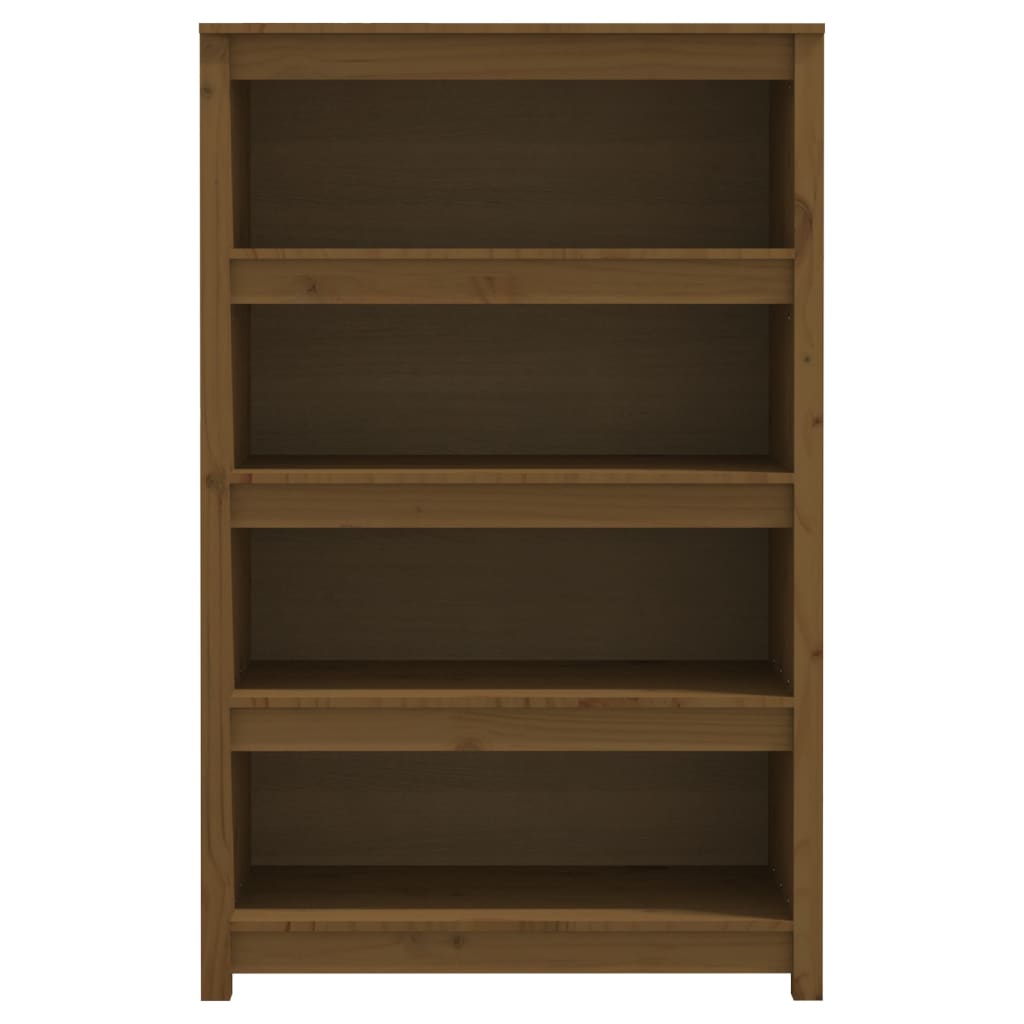 Bookshelf Honey Brown 80x35x126 cm Solid Pine Wood