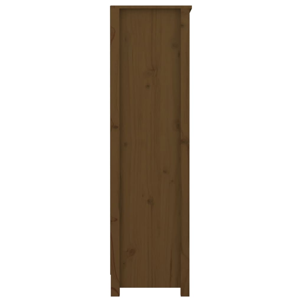 Bookshelf Honey Brown 80x35x126 cm Solid Pine Wood