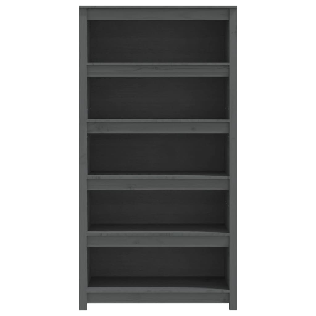 Bookcase Grey 80x35x154 cm Solid Pine