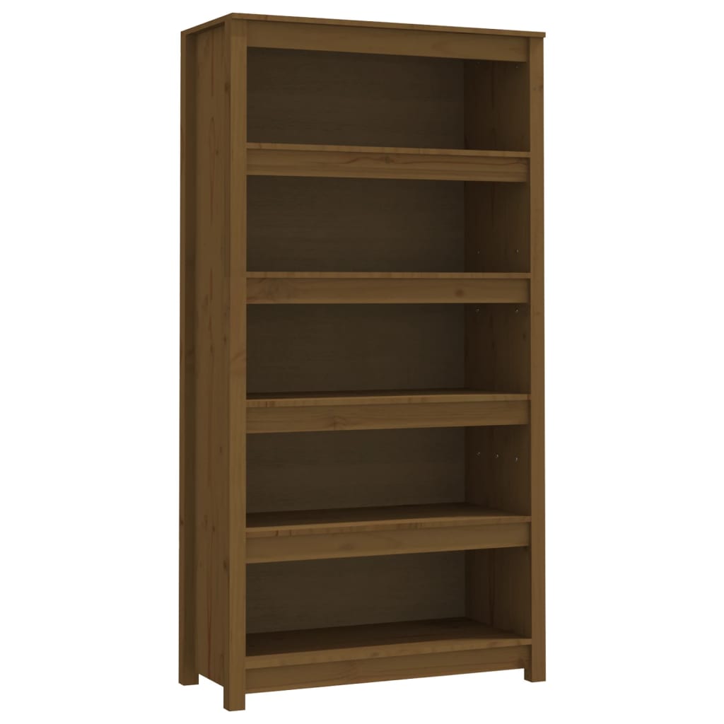 Bookshelf Honey Brown 80x35x154 cm Solid Pine