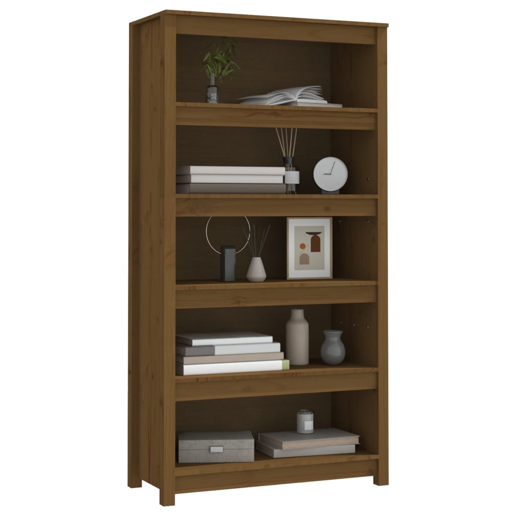 Bookshelf Honey Brown 80x35x154 cm Solid Pine