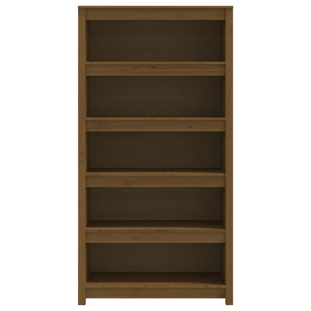 Bookshelf Honey Brown 80x35x154 cm Solid Pine