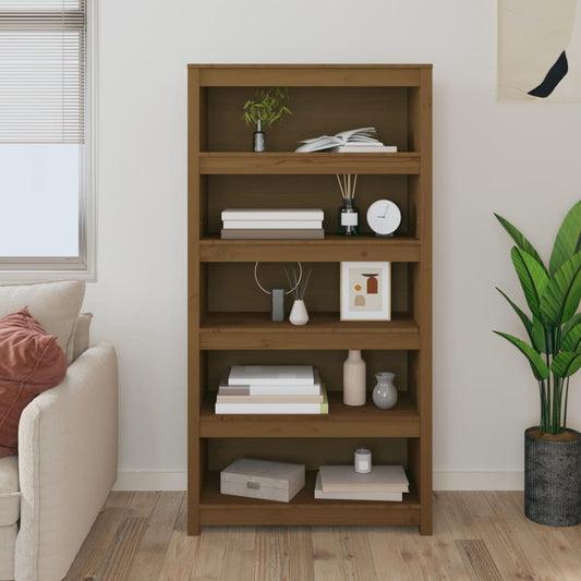 Bookshelf Honey Brown 80x35x154 cm Solid Pine