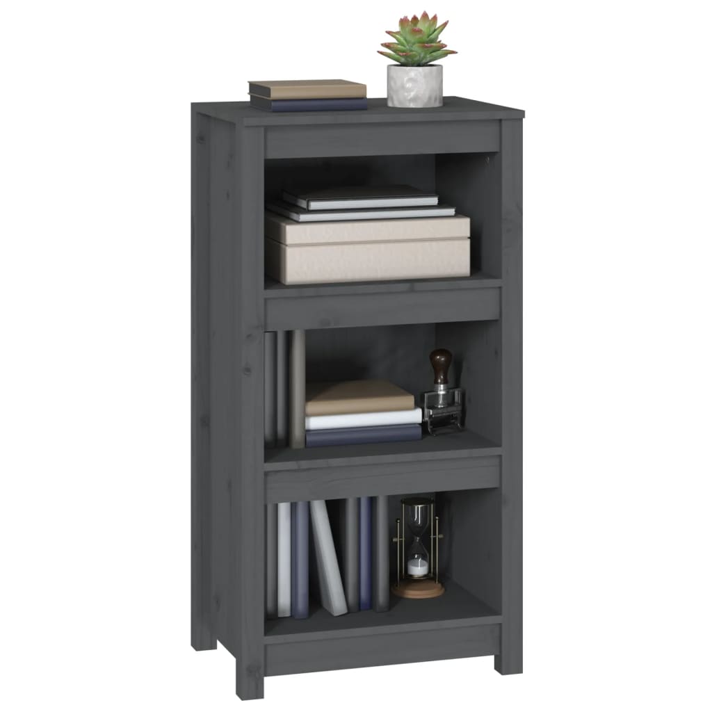 Bookshelf Grey 50x35x97 cm Solid Pine