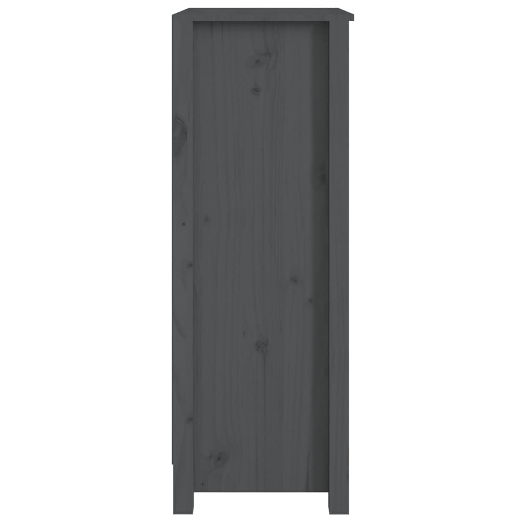 Bookshelf Grey 50x35x97 cm Solid Pine