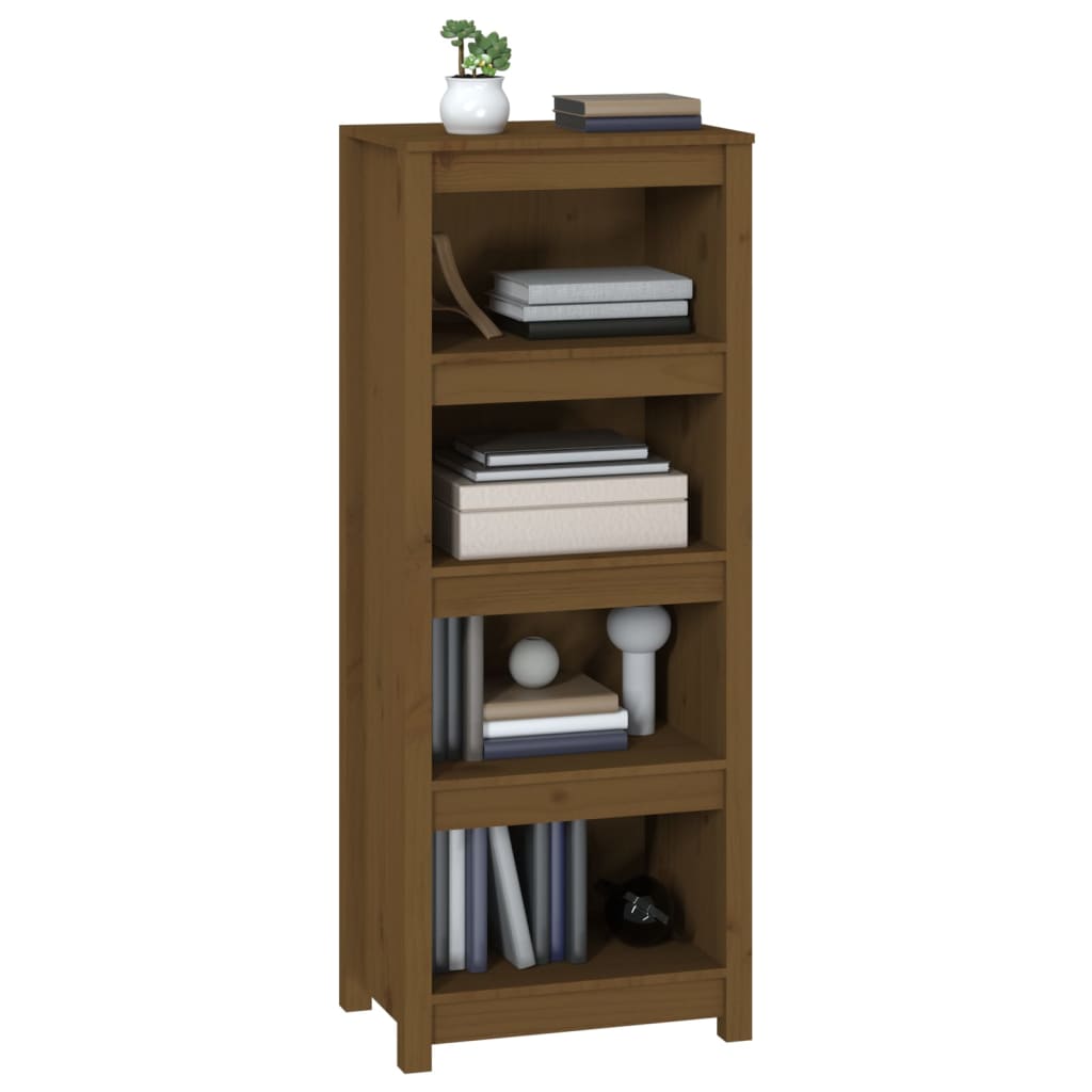 Bookshelf Honey Brown 50x35x125.5 cm Solid Pine