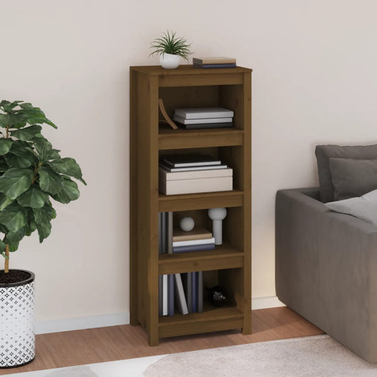 Bookshelf Honey Brown 50x35x125.5 cm Solid Pine